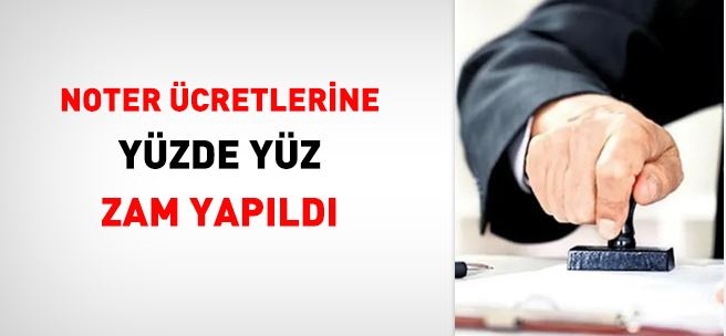 2023 yılı Noter Ücretleri Belirlendi.