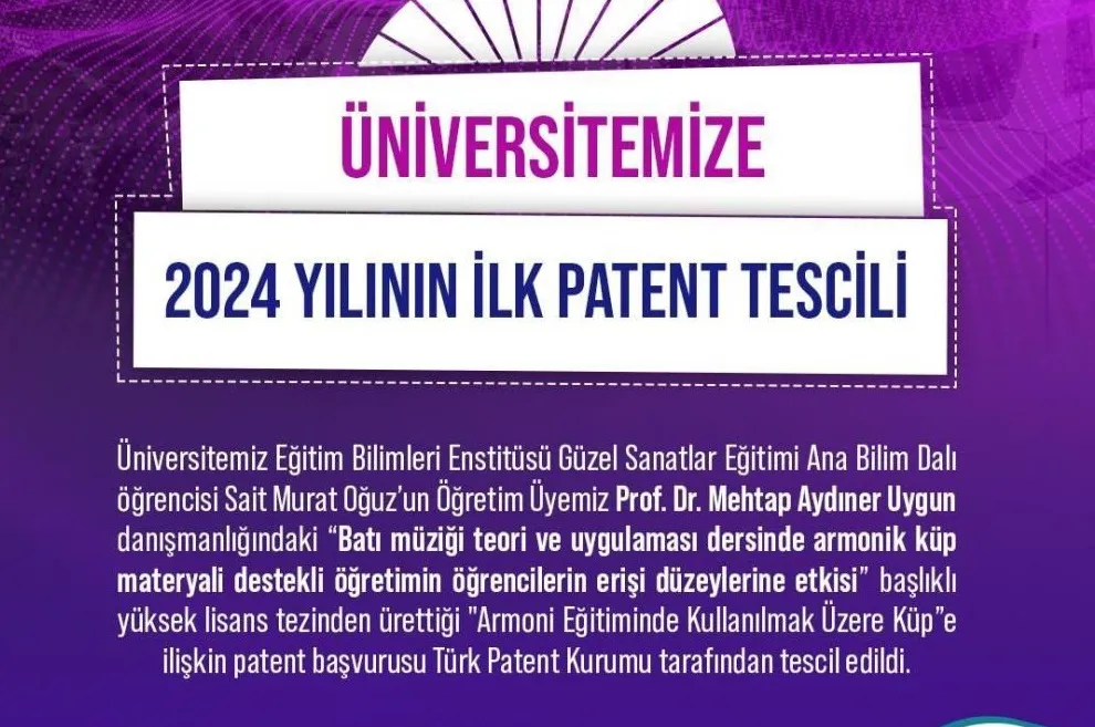 NÖHÜ 2024 yılının ilk patenti Türk Patent Kurumu tarafından tescil edildi