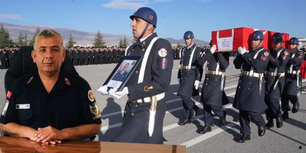 Vefat eden komutan için askeri tören düzenlendi