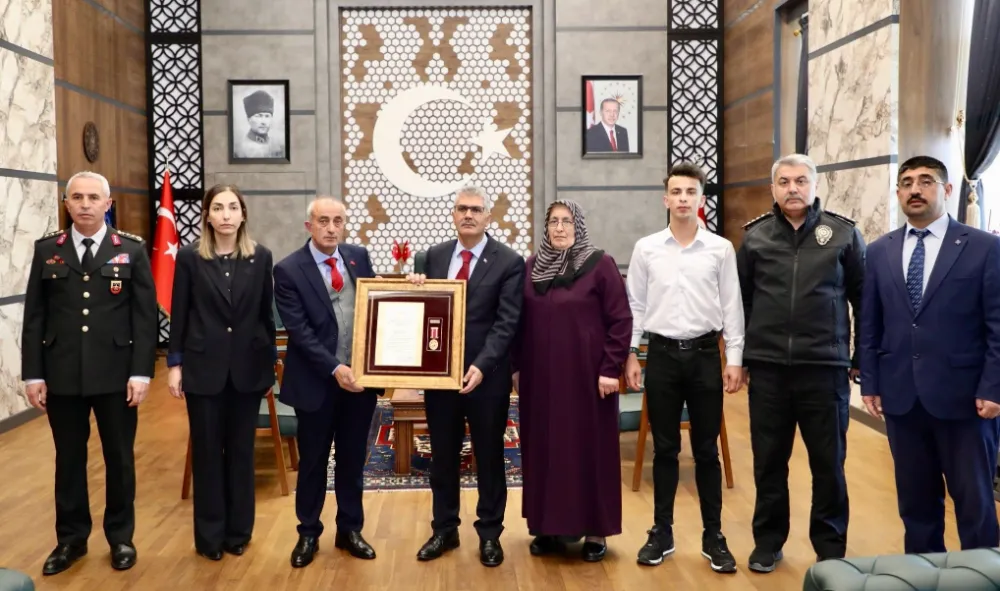 Niğdeli şehit uzman çavuşun ailesine Devlet Övünç Madalyası verildi