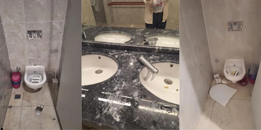 Yenilen takımın taraftarı yeni stadyuma böyle zarar verdi
